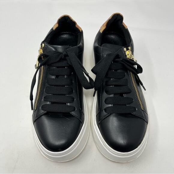 Alviero Martini Classe Map Zipper Lace Sneaker Shoes Womens Size 37 - Picture 2 of 10